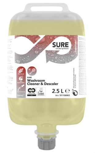 SURE Washroom Cleaner Descaler Sanitair/ ontkalker QS 2x2.5L